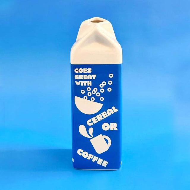 Oat Milk Ceramic Vase front view