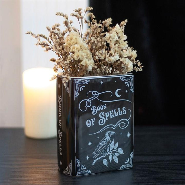 Book of Spells Gothic Book Shaped Vase