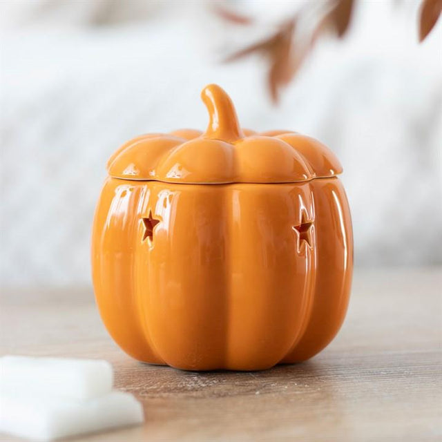 Orange Ceramic Autumn Pumpkin Oil and Wax Melt Burner