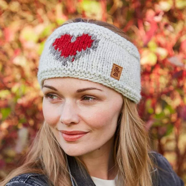 Grey Heart Headband