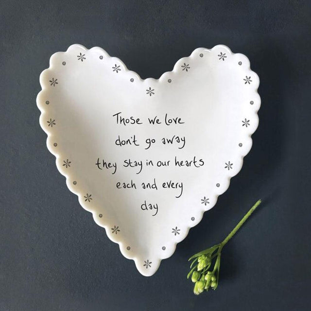 Those We Love Scallop Porcelain Heart Dish