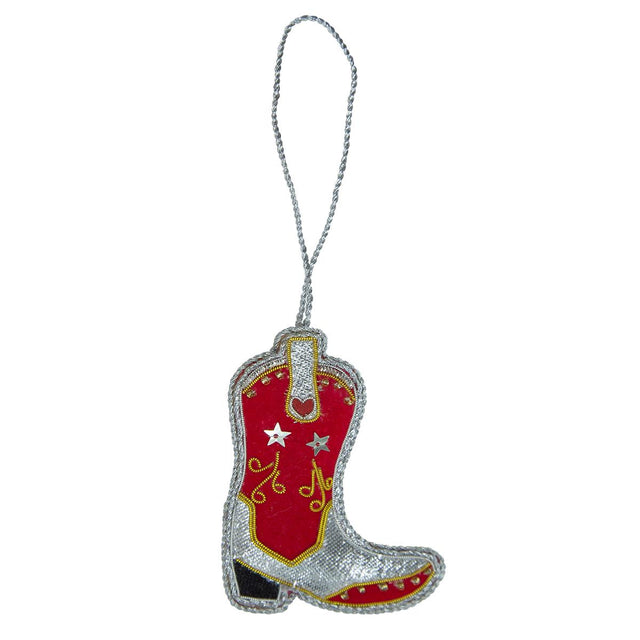 Sass and Belle Cowboy Boot Zari Hanging Decoration