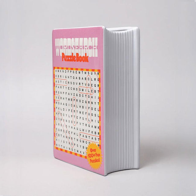 Word Search Book Ceramic Vase