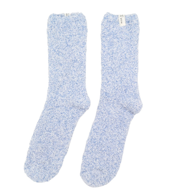 Miss Sparrow Sky Blue Fuzzy Socks for Women