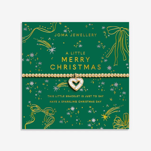 A Little Merry Christmas Gold Charm Bracelet