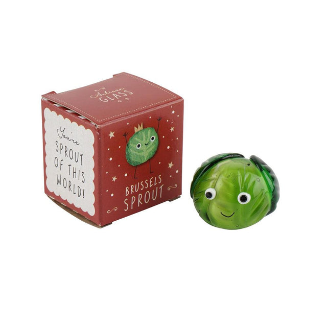 Brussel Sprout Mini Glass Figurine