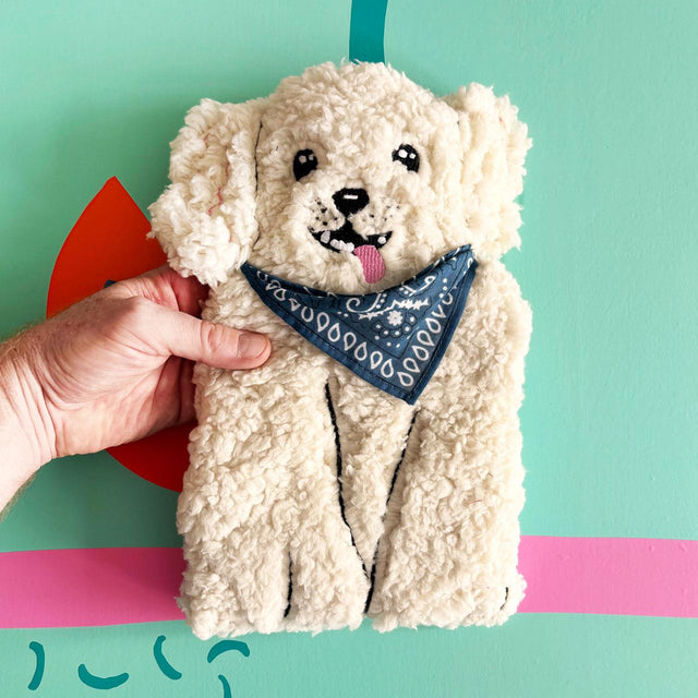 Dog With Scarf Hot Water Bottle