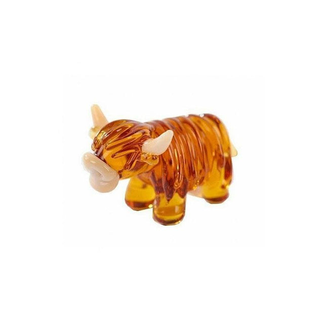 Highland Cow Mini Glass Decoration