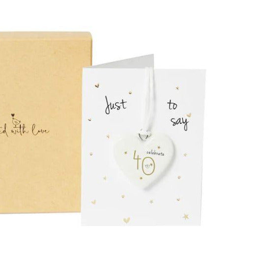 40th Boxed Ceramic Decoration