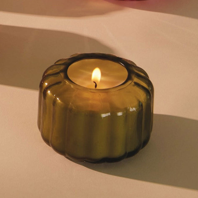 Secret Garden Candle in Ripple Glass Vessel