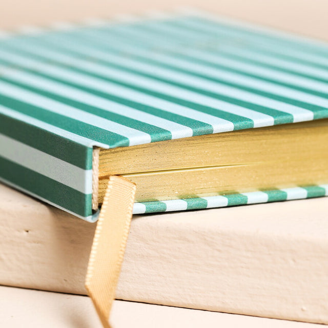 Green Stripe Dreams and Doodles Notebook