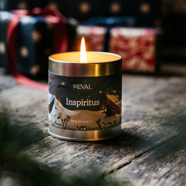 Inspiritus Christmas Tin Candle in Situ