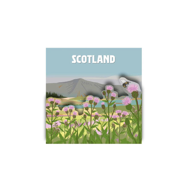 Big Country Scotland Thistle Landscape 3D Magnet