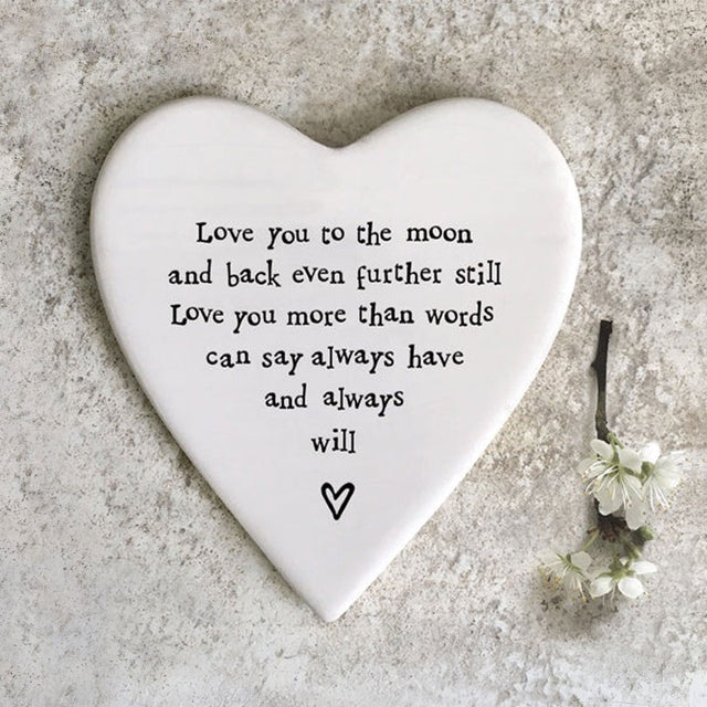 Love You to the Moon Porcelain Coaster