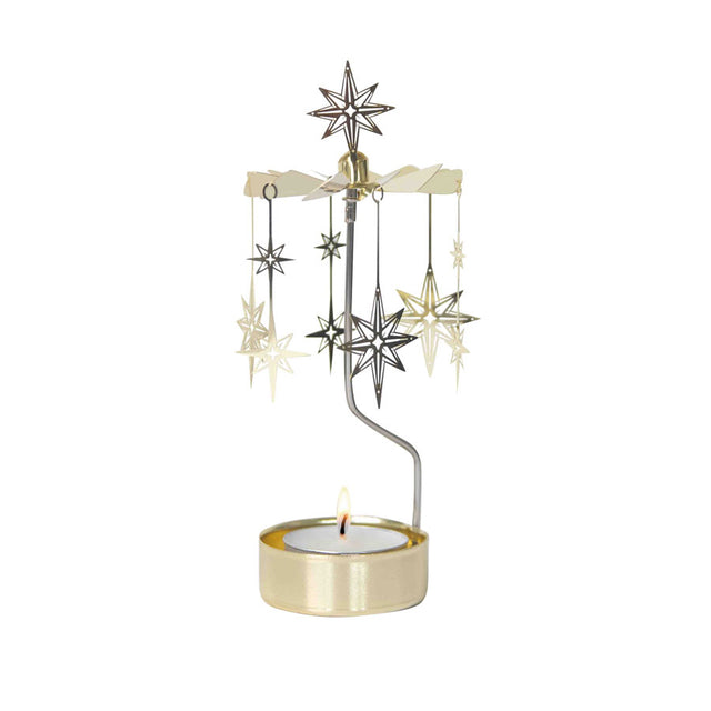 Northern Star Tea Light Rotary in Gold