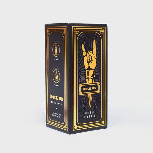 Rock On Gold Bottle Stopper