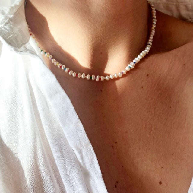 Pearl with Myuki Beads Necklace