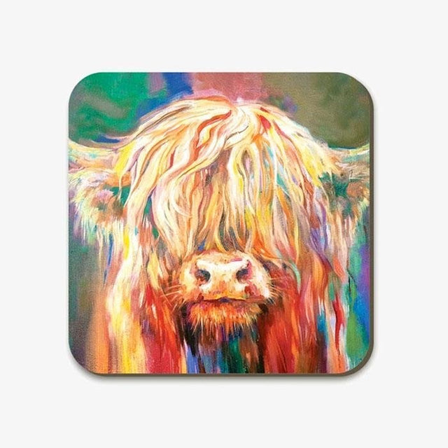 Baby Highland Cow Square Coaster