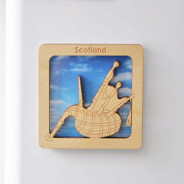 Bagpipes Square Fridge Magnet