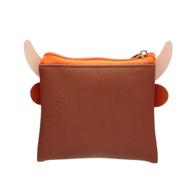 Highland Coo Cow Fluffy Fringe Purse