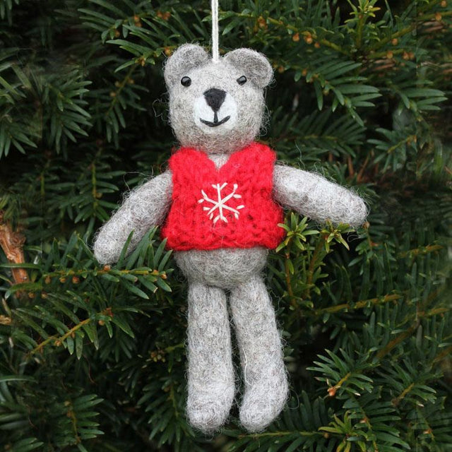 Winter Bear Felt Hanging Decoration