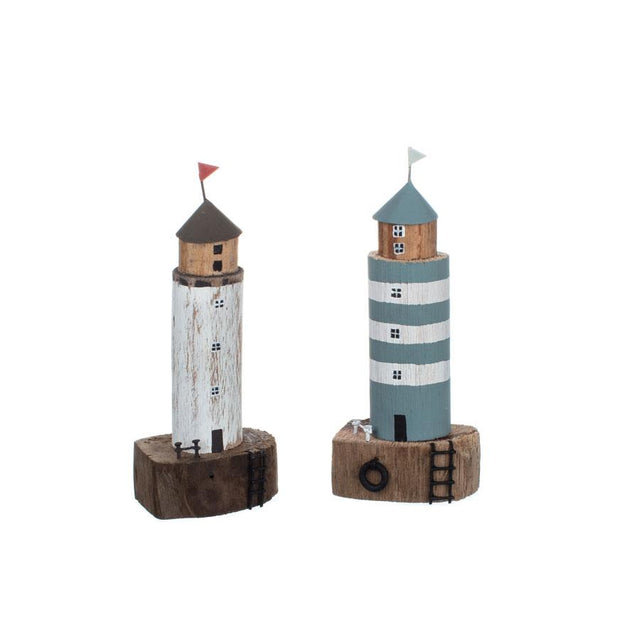 Rustic Lighthouse Wooden Decoration