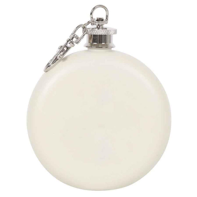 Happy Camper Hip Flask with Keyring
