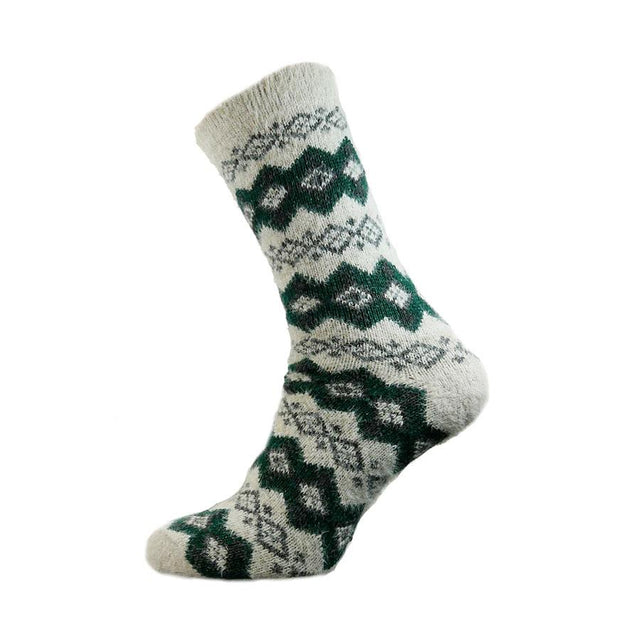 Grey Diamond Wool Blend Men's Socks