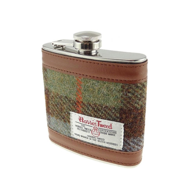 MacLeod Tartan Harris Tweed Hip Flask