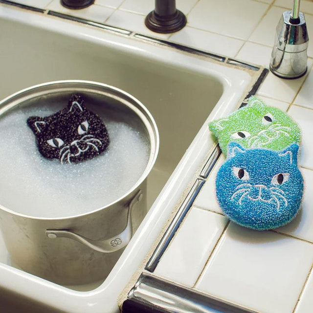 Cat Face Kitchen Sponge Set