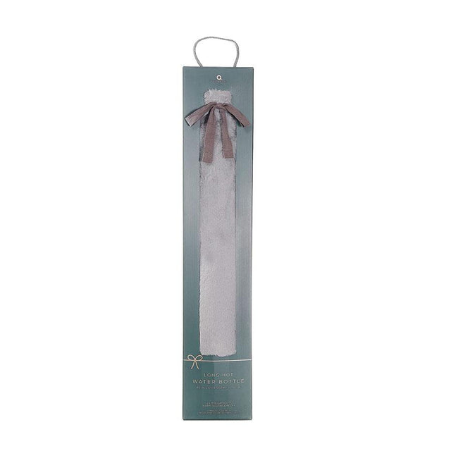 Grey Faux Fur Long Hot Water Bottle