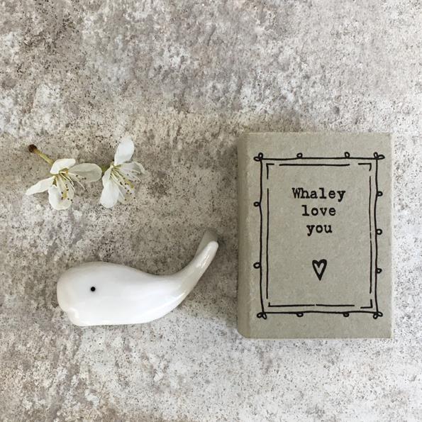 Whale Love You Porcelain Decoration in Matchbox