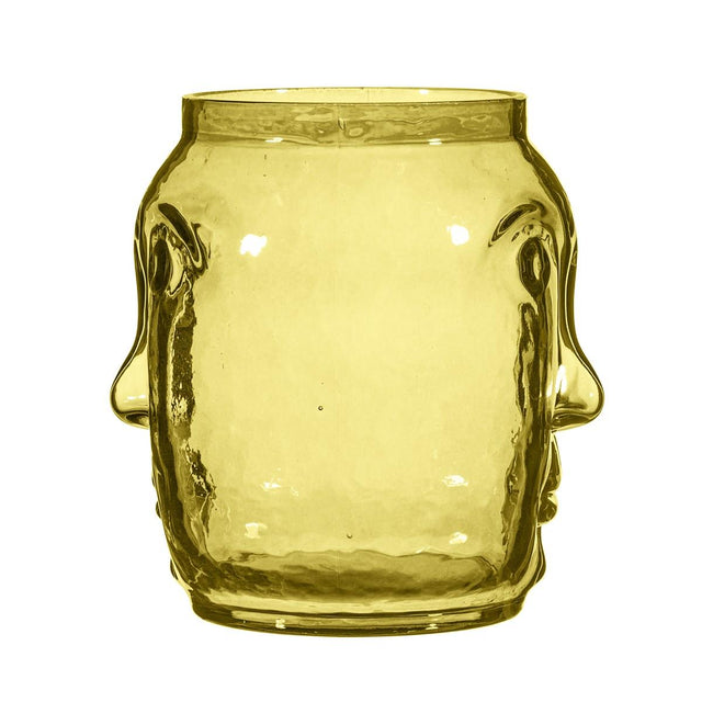 Green Face Glas Vase