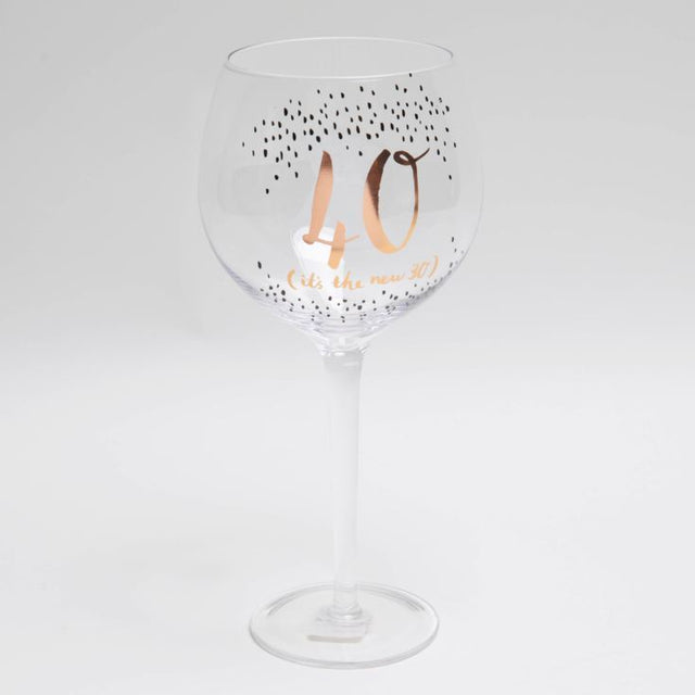 40th Gin Glass