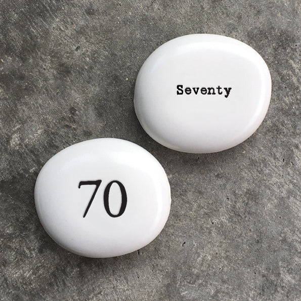 Number 70 Porcelain Pebble
