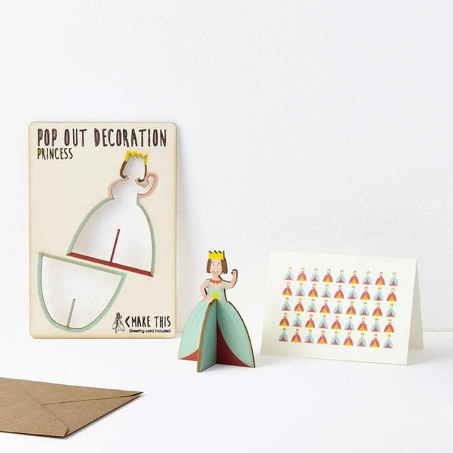 Princess Wooden Pop Out Card