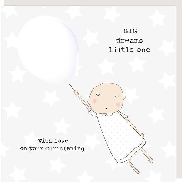 Big Dreams Christening Card