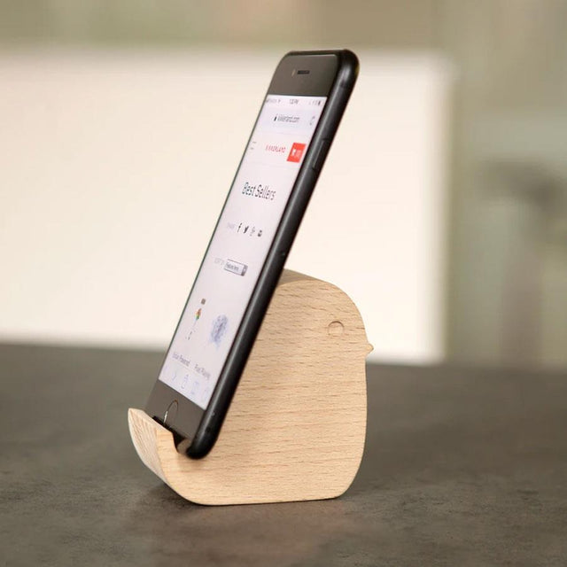Bird Beechwood Phone Stand