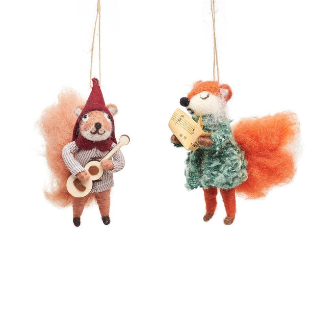 Musical Woodland Creature Felt Decoration