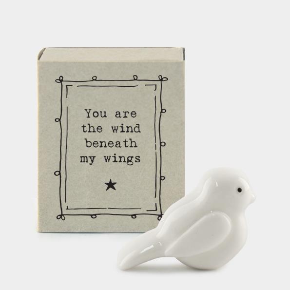 Porcelain Bird in Matchbox