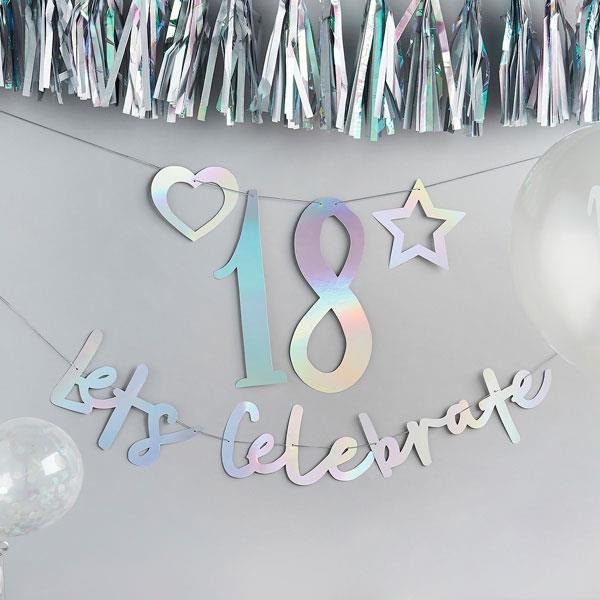 Iridescent Create Your Own Birthday Banner