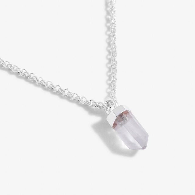 A Little Intuition Clear Quartz Crystal Pendant Necklace