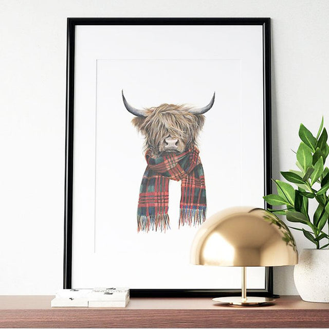 Highland Hipster Art Print