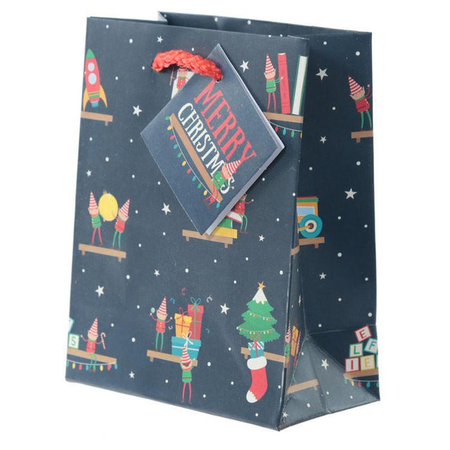 Christmas Elf Small Glossy Gift Bag