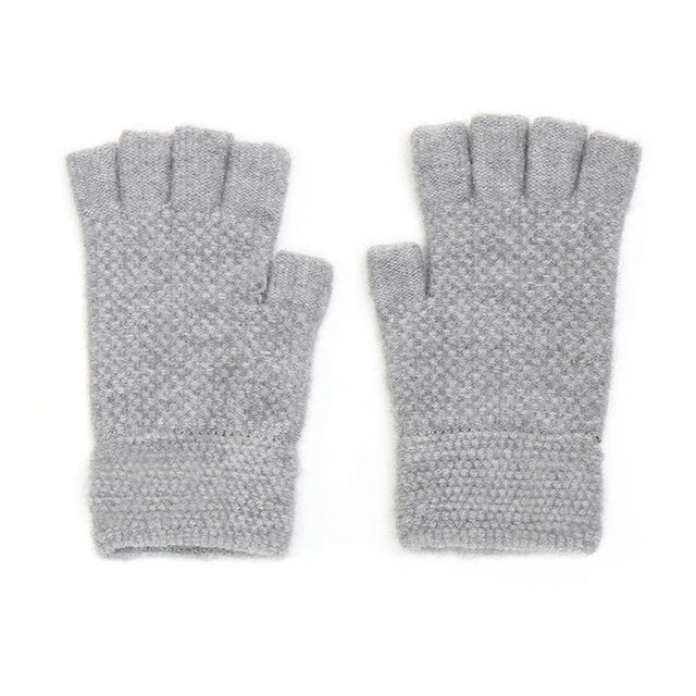 Light Grey Fingerless Gloves
