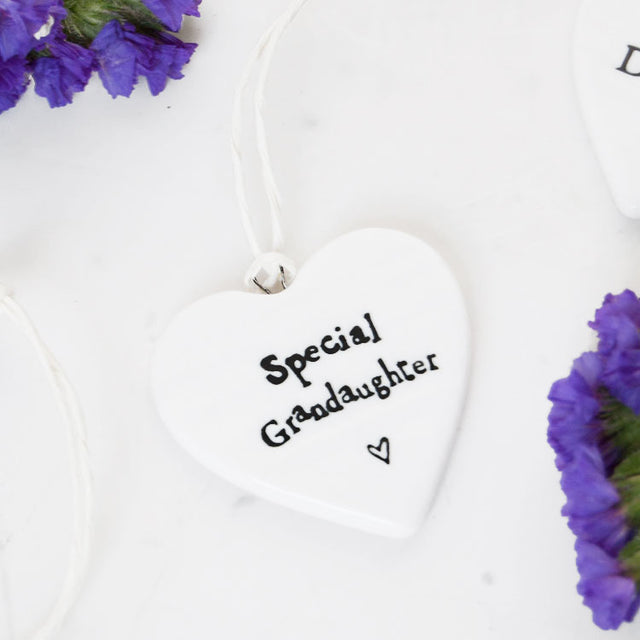 Special Grandaughter Porcelain Heart