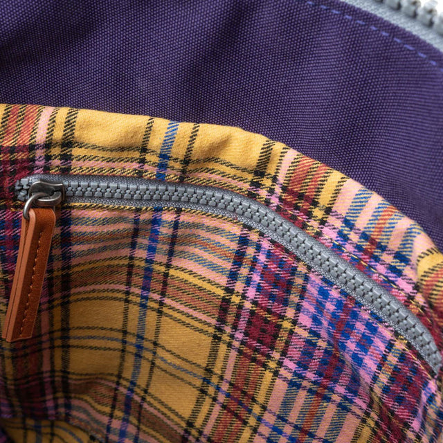 Deep Grape Canvas and Flannel Bantry Backpack