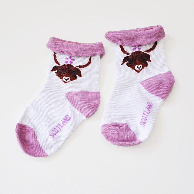 Highland Cow Baby Socks