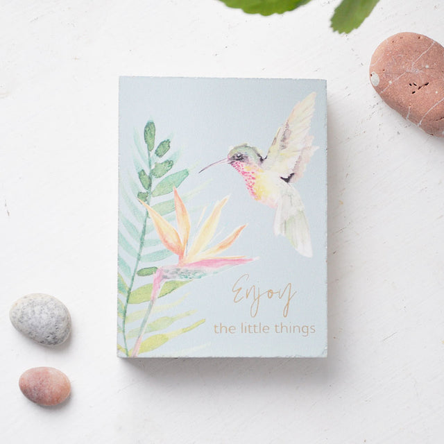 Hummingbird Block Decoration