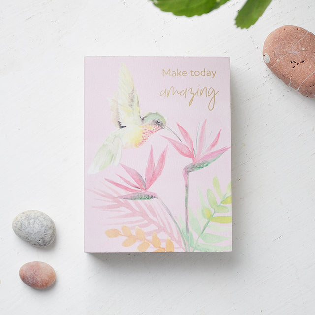 Hummingbird Block Decoration